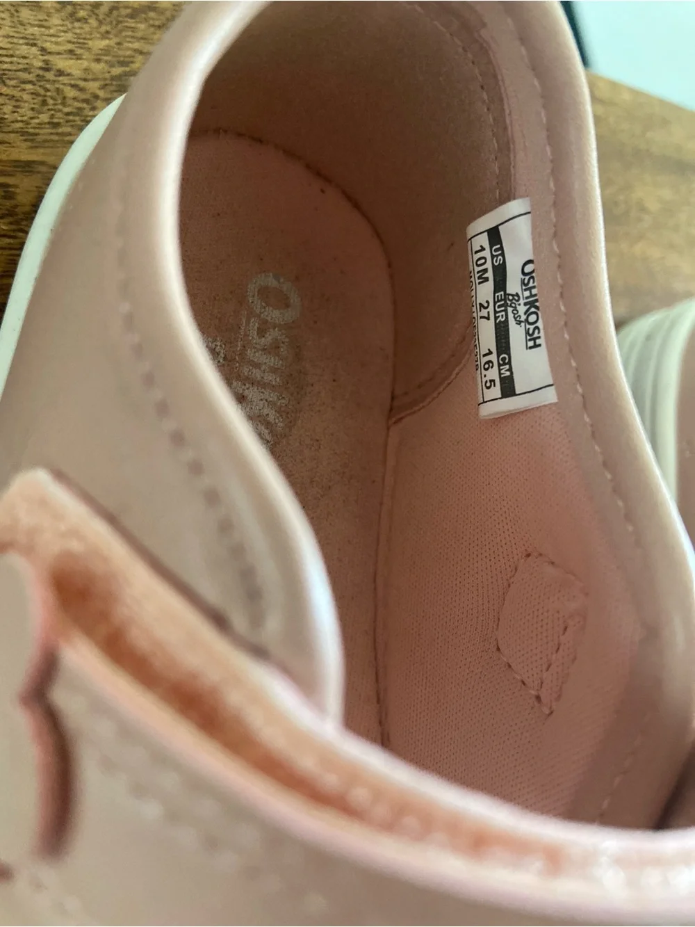 OshKosh B'gosh Light Pink Mary Jane Toddler Shoes with Flower Accent